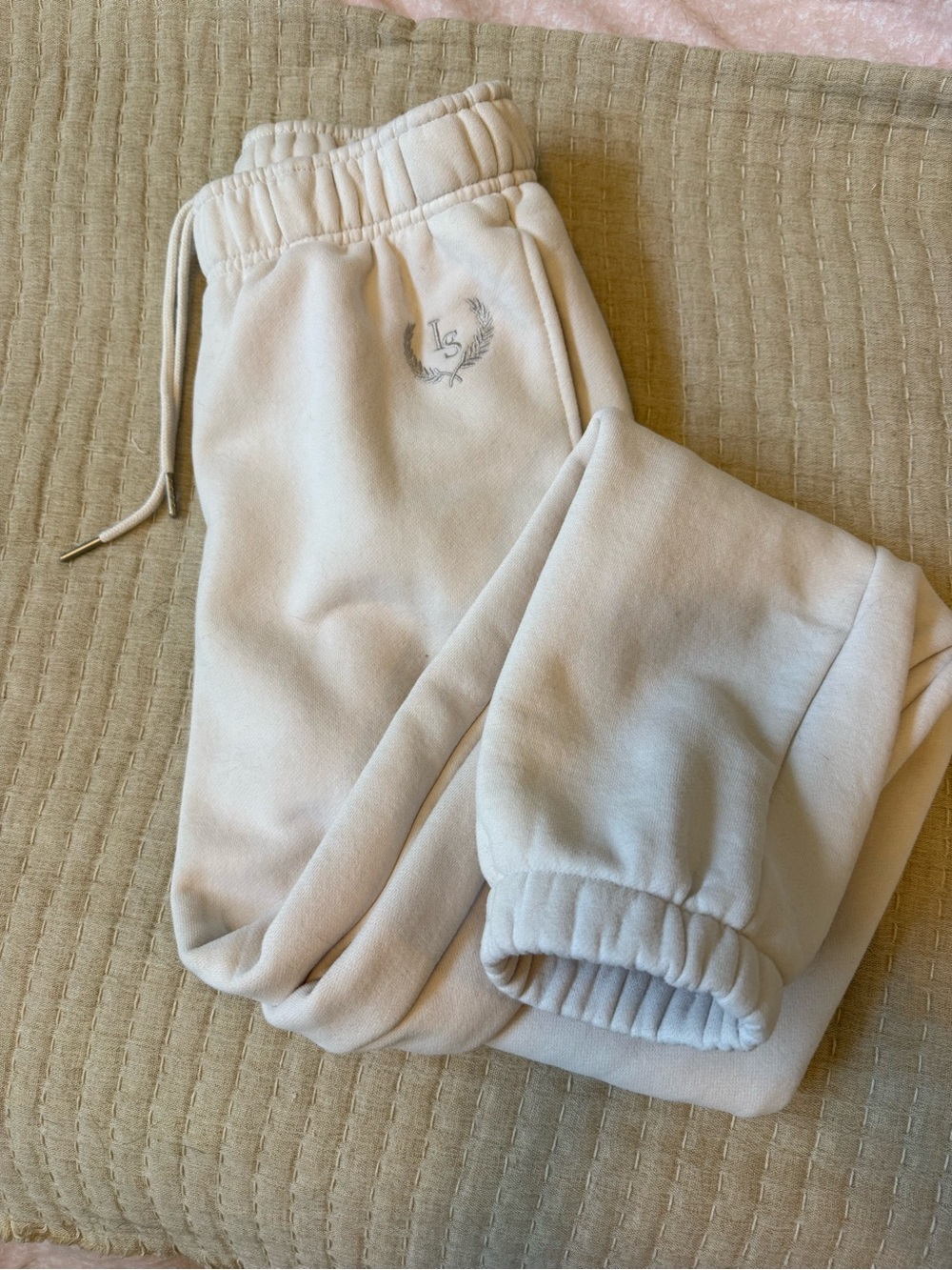 Dynamite Cream Drawstring Joggers